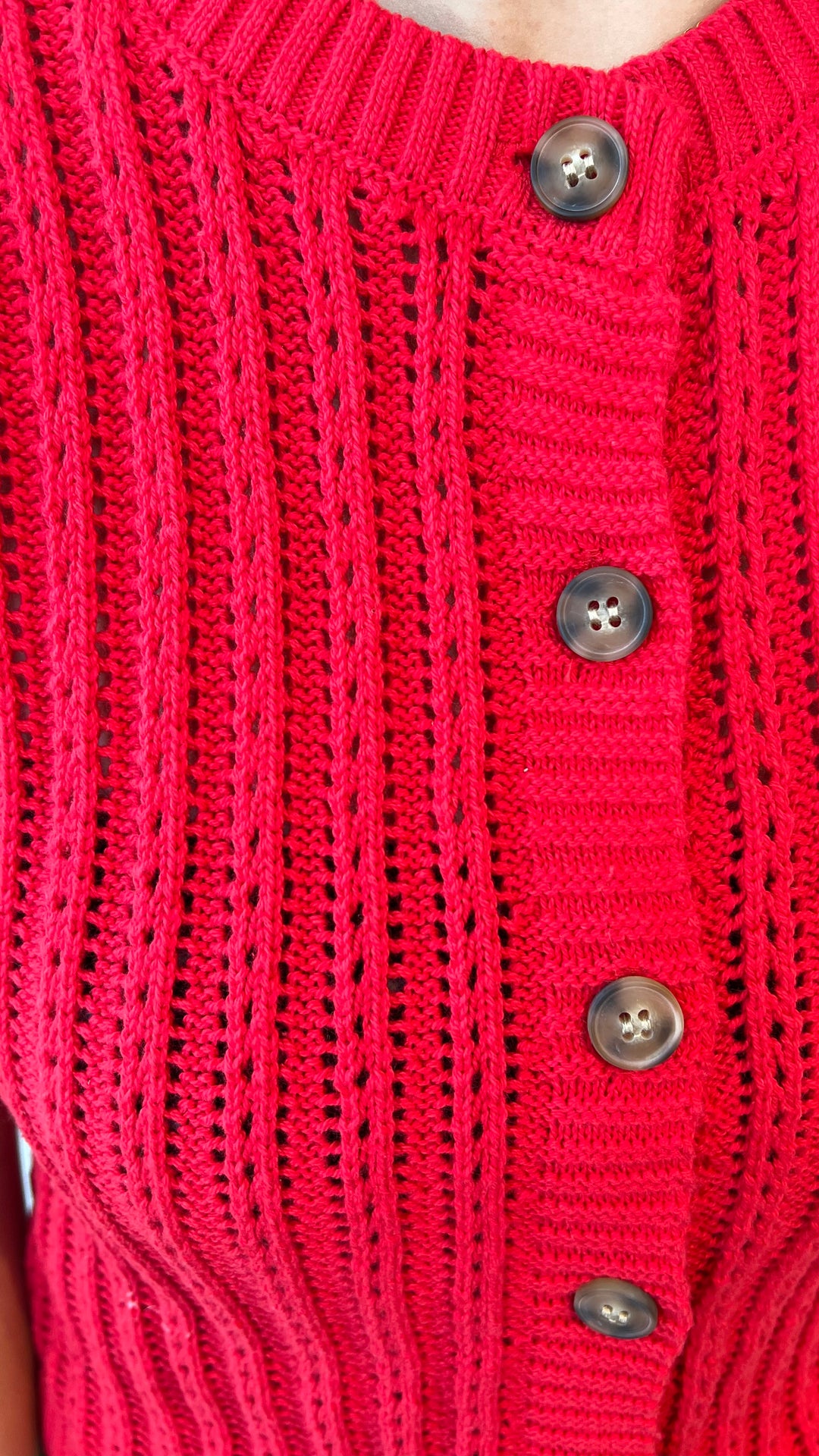 Cherry Red Knit Tank