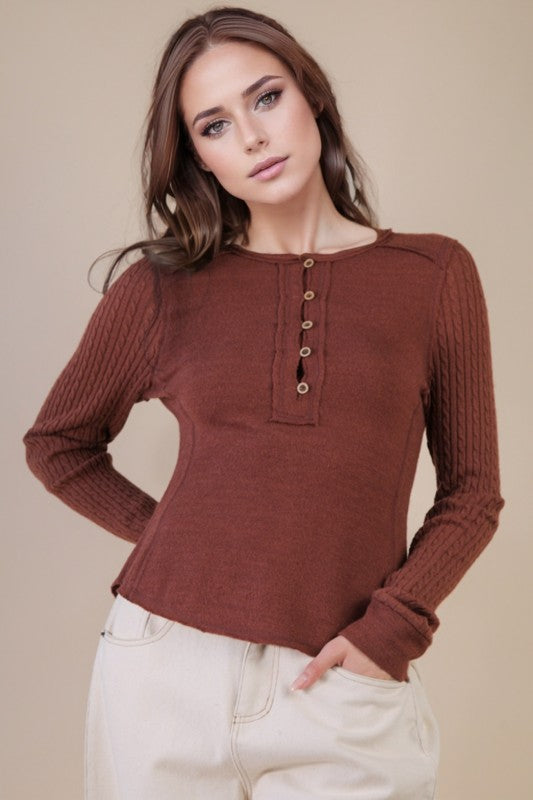 Knit Henley Top