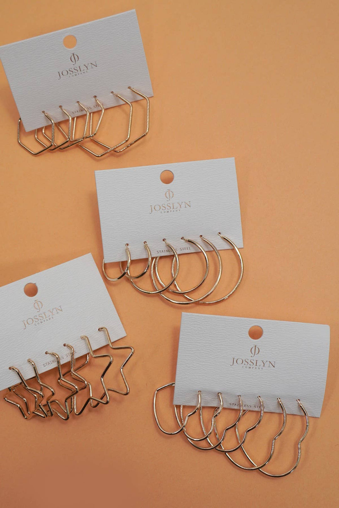 18K STAINLESS STEEL WATERPROOF TARNISH FREE HOOPS | 40E420