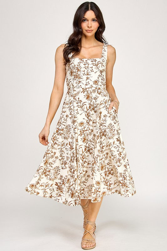 Sienna Floral Midi Dress