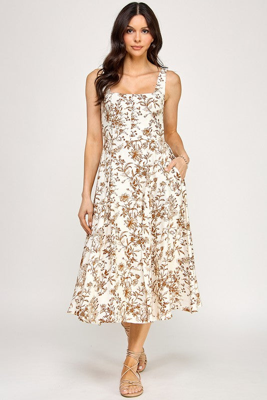 Sienna Floral Midi Dress