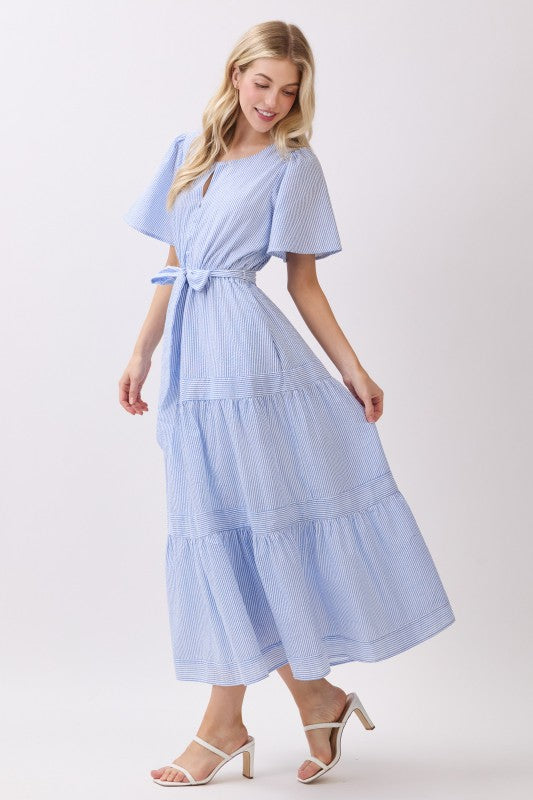 Coastal Stripe Midi Dress