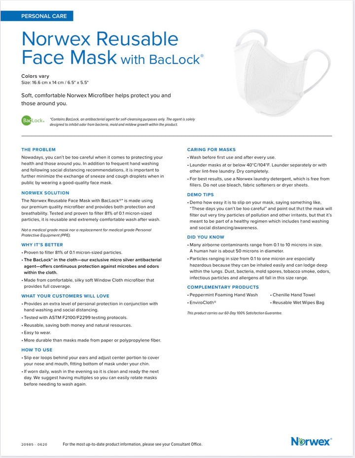Norwex Face Mask