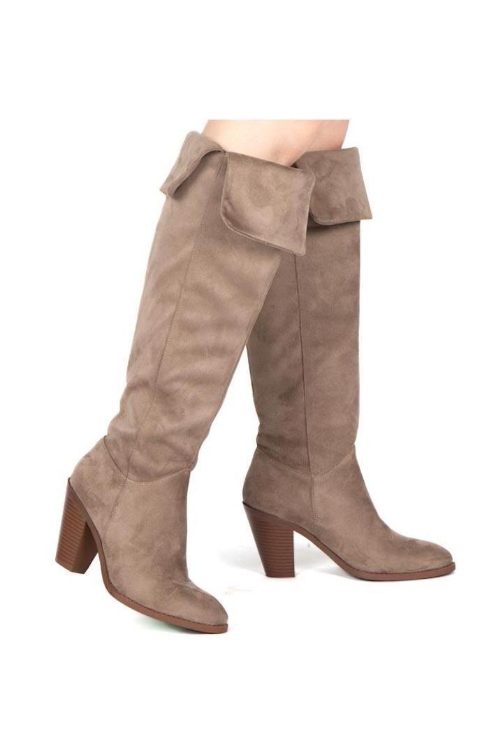 Taupe Heeled Boots