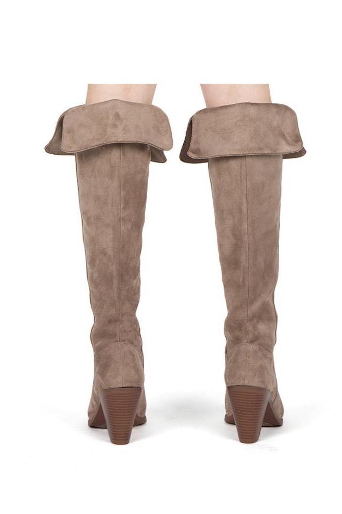 Taupe Heeled Boots